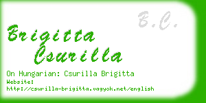 brigitta csurilla business card